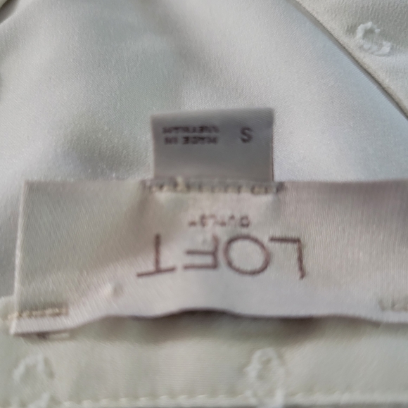 LOFT White Blouse with Eyelet Details - Picture 3 of 3